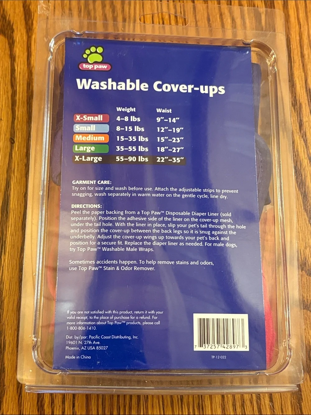 NEW Top Paw 2 Pack Washable Cover-Ups for Dogs 55-90 lbs Size Large